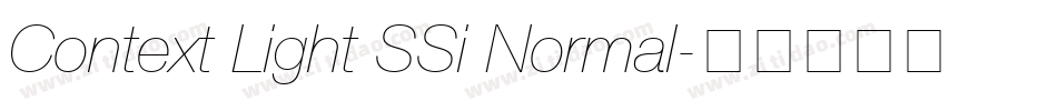 Context Light SSi Normal字体转换